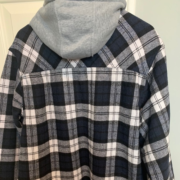 Boscovs Flannel Sherpa Lined Hoodie 